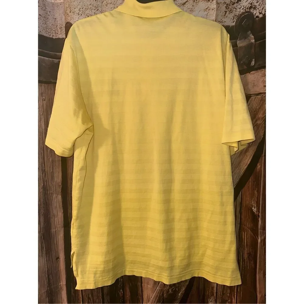 POLO GOLF RALPH LAUREN POLO SHIRT men’s size Large COTTON STRIPED Wachovia Champ